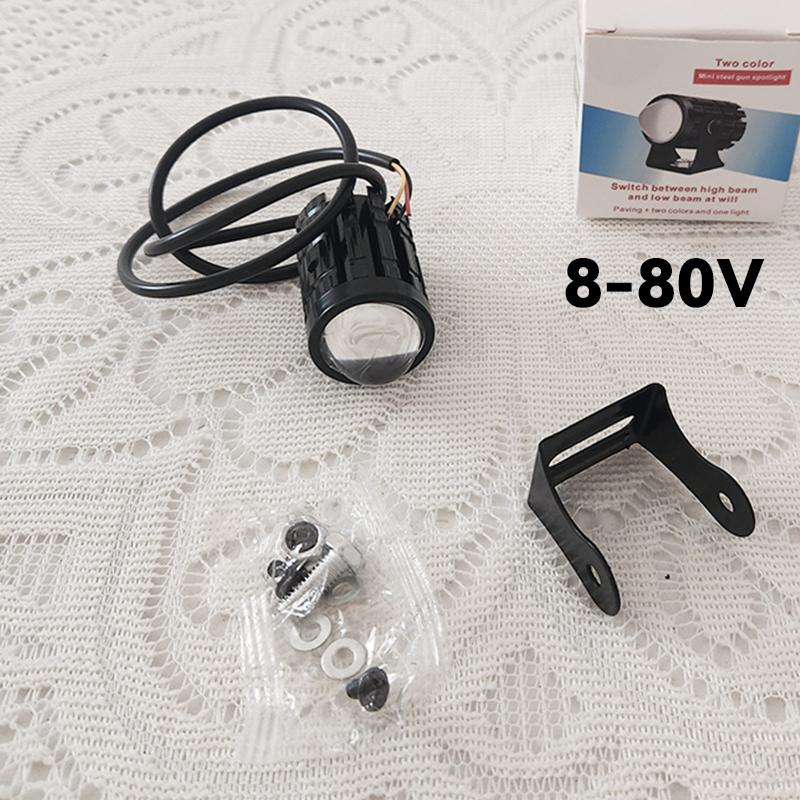 

12 В светодиодная фара для мотоцикла, двухцветная, белая, желтая, для квадроцикла, внедорожника, грузовика, противотуманная фара для мотоцикла, внедорожника, автомобиля, лодки