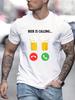 Men's 100% Cotton Summer Loose Size Fashi Beer Is Calling Print Slim Fit Casual Sports Round Neck Short Sleeved T-shirt Top