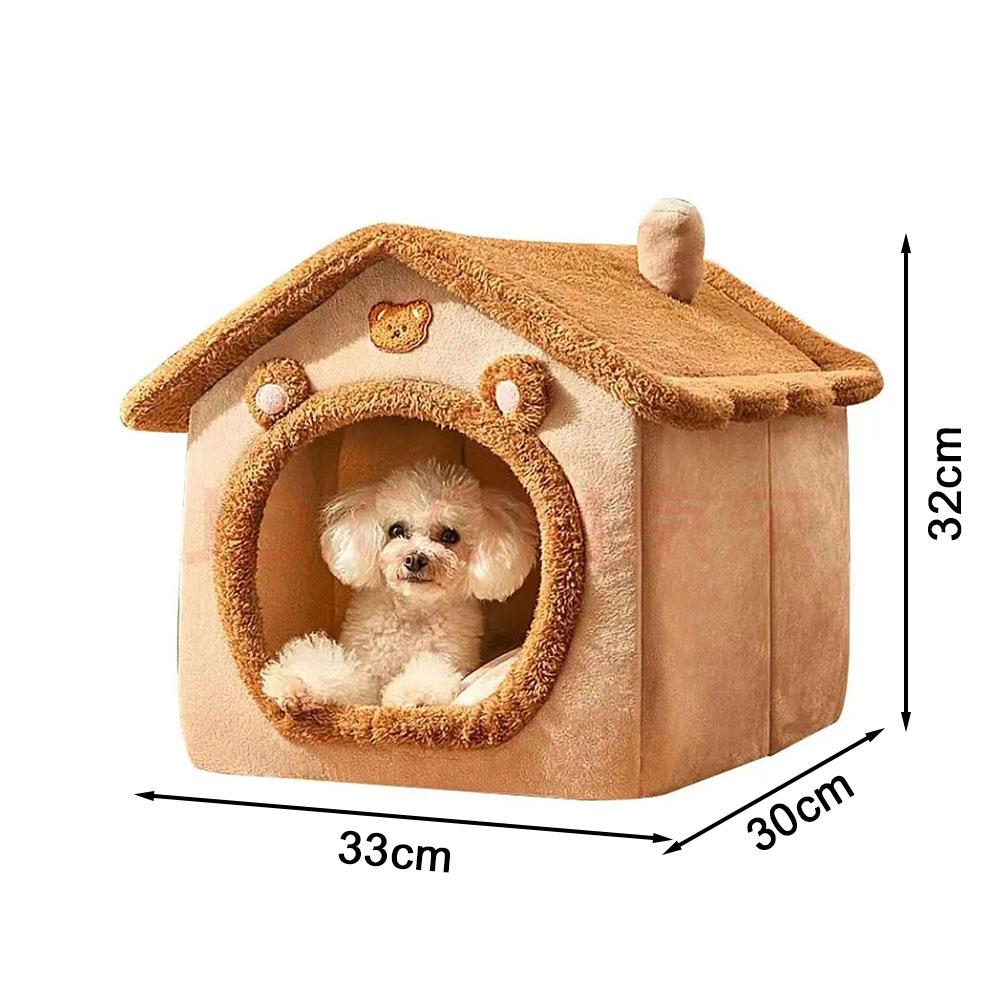Detachable and Washable Pet House Cat House Puppy Cave Sofa Pet Bed House for  Small Dogs and Small and Medium Cat Skeeping Warm