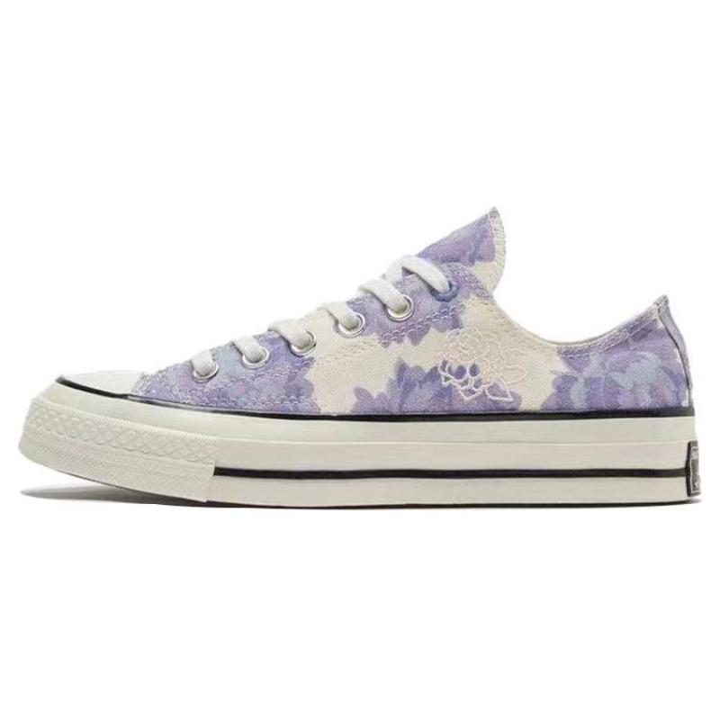 

Converse Chuck Taylor All Star 1970-е Удобные Классические Универсальные Низкие Канвасовые Женские Цветочные Фиолетовые 35