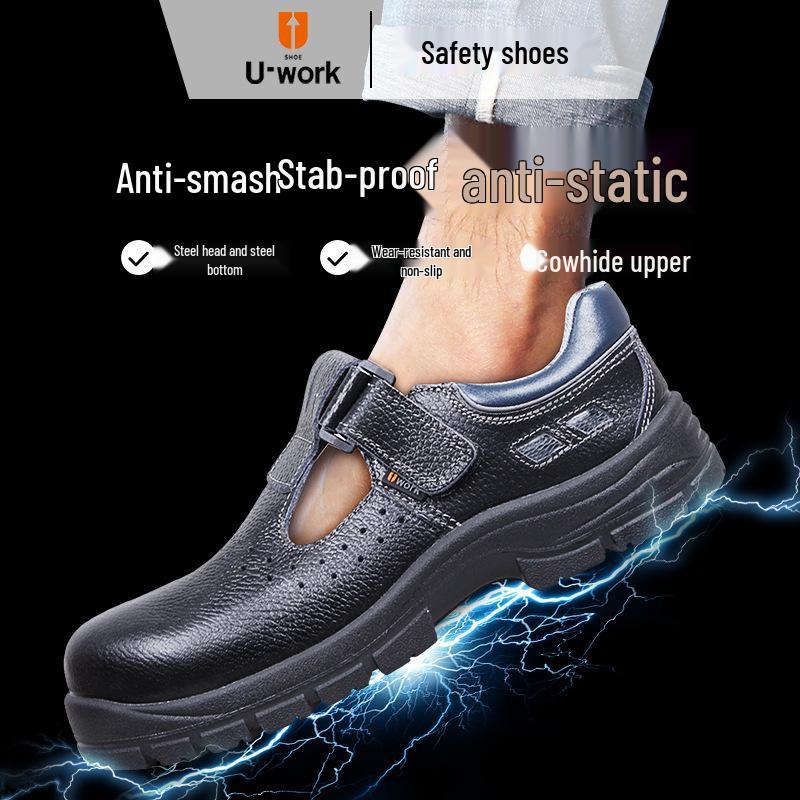 U-work PAL-B1132 Safety Sandals - Breathable, Anti-Smash, 6KV Insulated Labor Protection Shoes.