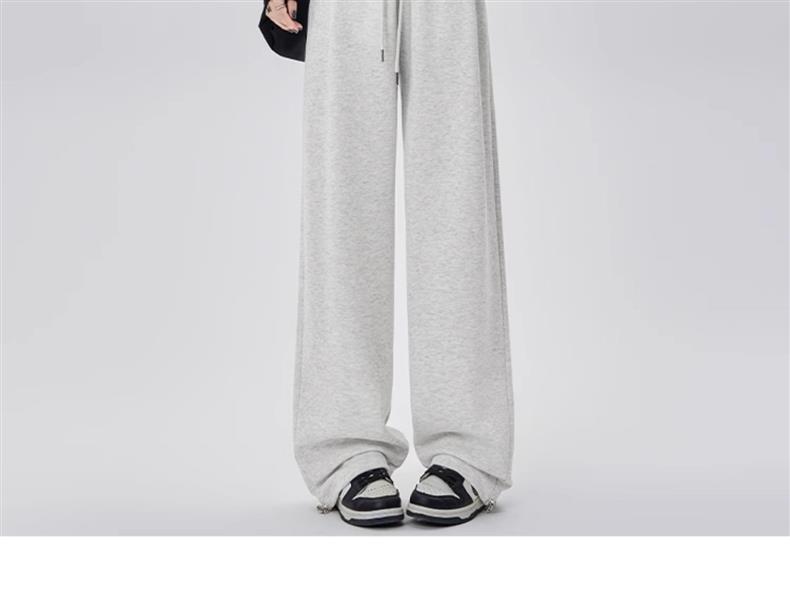 Women's 2024 High-Waisted Wide-Leg Draping Sports Pants - Spring/Autumn Loose Joggers