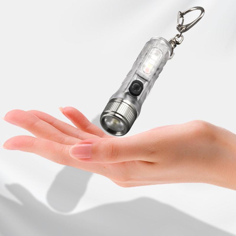 Outdoor Mini Flashlight 400mah Lithium Battery Strong Light Magnet Keychain Flashlight Torch Money