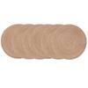 Placemats Set of 6, Washable Round Woven Place Mats for Kitchen Table 15 inch Table Mats