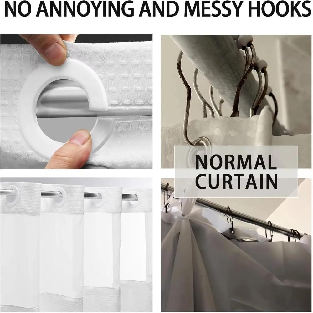 Waterproof Waffle Shower Curtain Double-layer Window Curtain Simple Kitchen Door Curtain Household