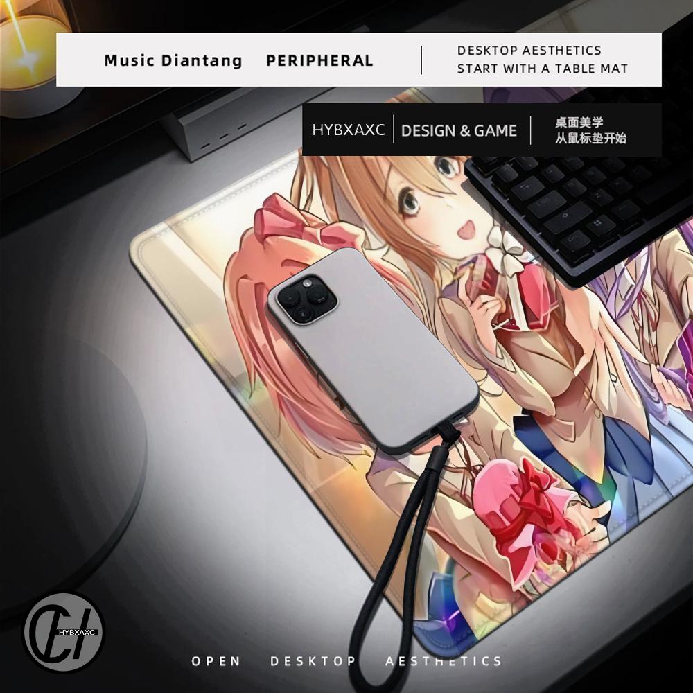 Doki L-LiteratureS Mouse Pad Cute HD Desk Pad Extended Gaming Keyboard Mats Large 90x40cm XXL Gamer Mousepad