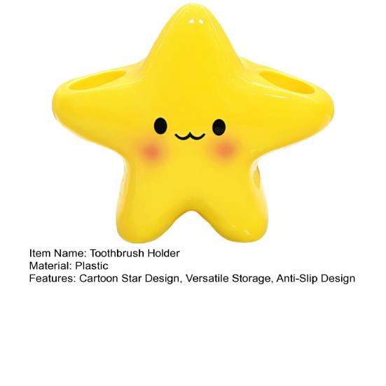 1/2Pcs Electric Toothbrush Holder with Anti-Slip Design Cartoon Star Shape Stable Placement Toothbrush Organizer Bathroom Accessory