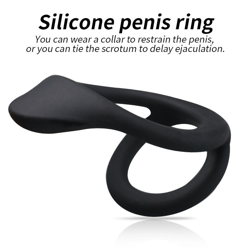Men's delay horseshoe ring  Silicone male lock essence