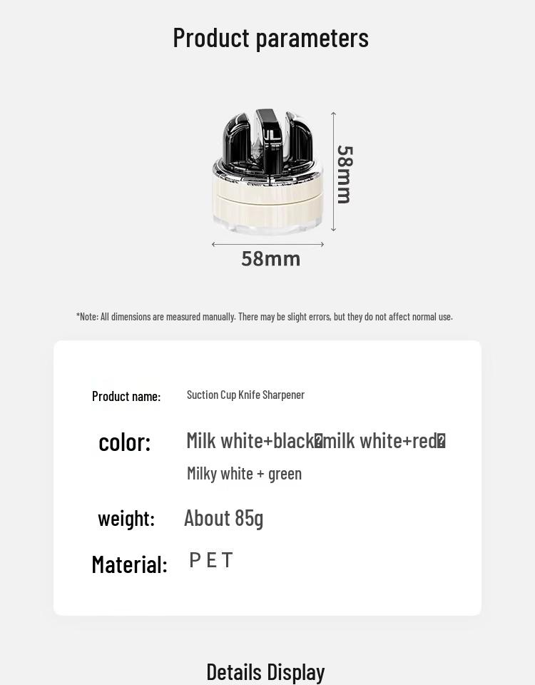 Suction Cup Knife & Scissor Sharpener with Tungsten Steel Whetstone