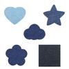 25Pieces Jeans Patches Iron-on Jeans Patches 5 Color Iron On Patches for Jeans Jackets Clothes Repair and Decorating