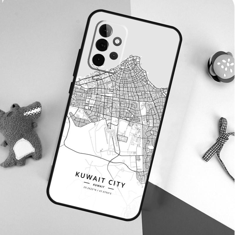 London Country Sketch City Map Case For Samsung Galaxy A54 A34 A24 A14 A12 A22 A32 A42 A52 A72 A52S A51 A71 A13 A53 Cover