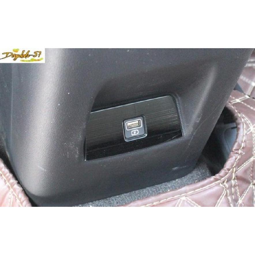 1x For Hyundai Tucson -23 Black Titanium Rear USB Socket Switch Cover Trim