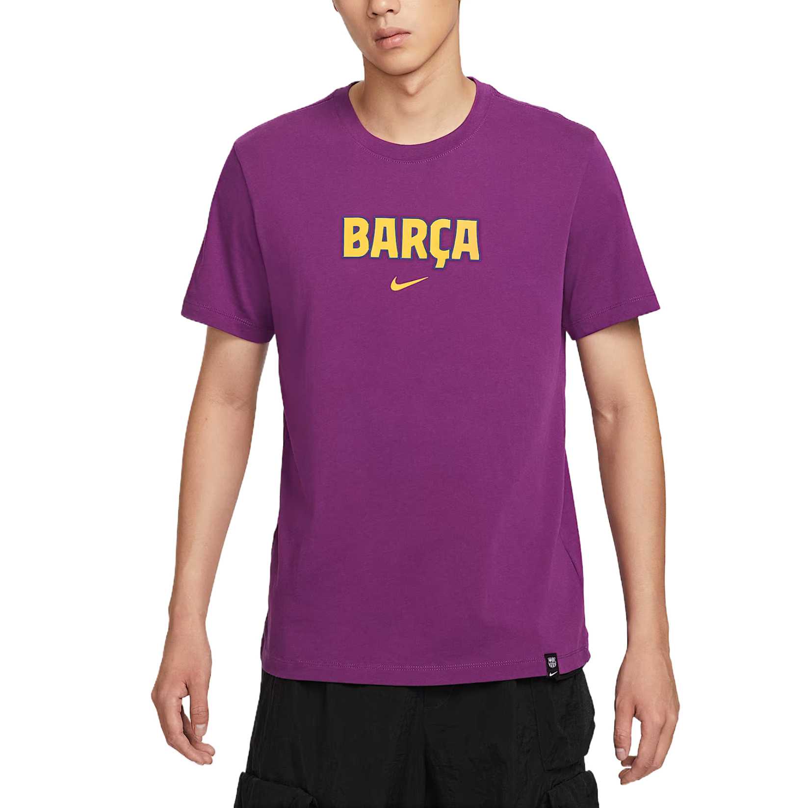 Nike T Shirts Men s Grape Purple Crew Neck Moderate HQ8416-595 M
