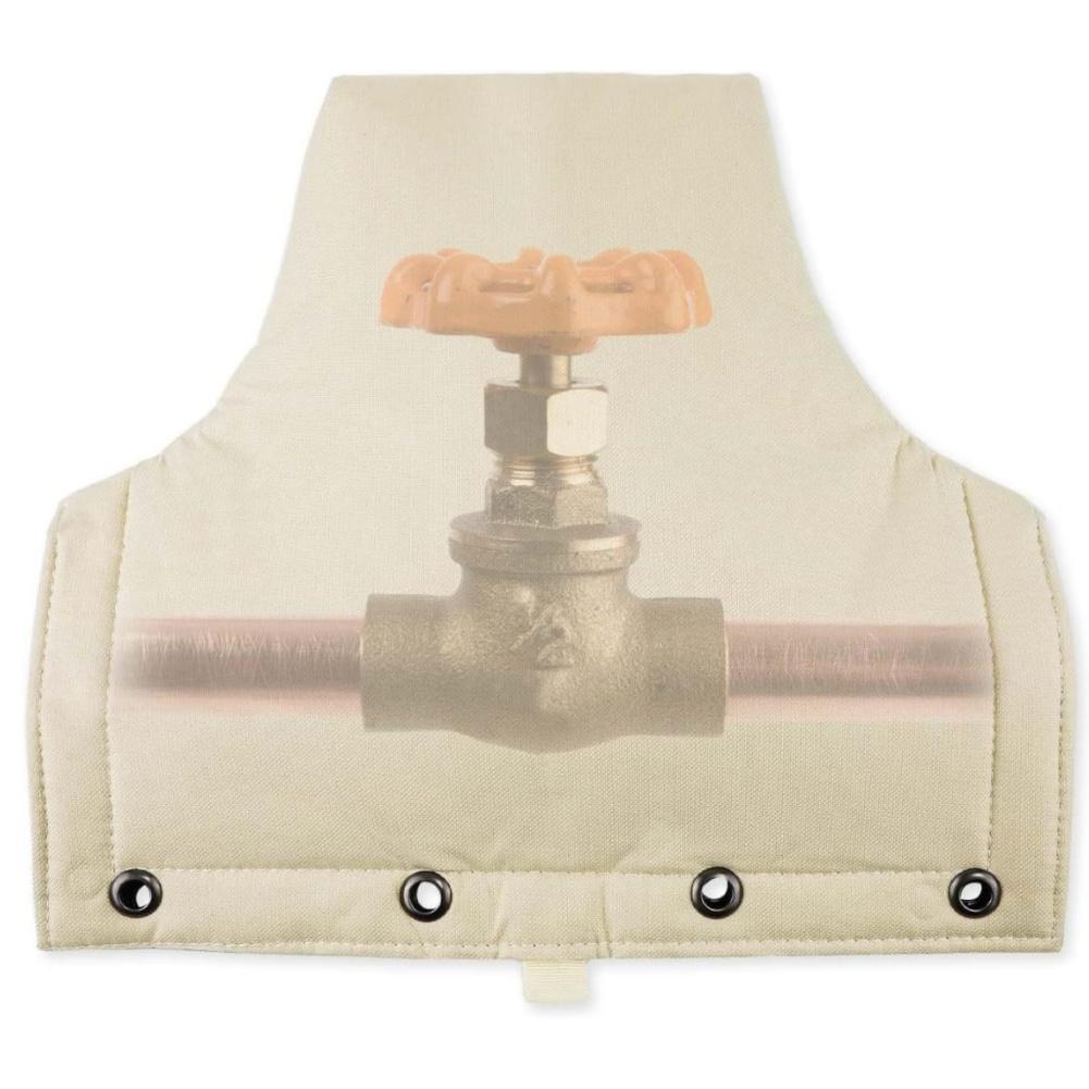 Backflow Preventer Cover with Insulated Weather Resistant Pouch Designed for Pressure Reducing Valve Protection In Winter