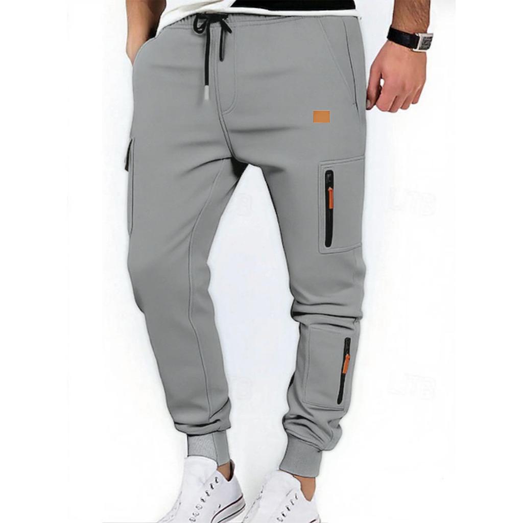 Pantaloni Sport de Lucru Largi Casual pentru Bărbați, pentru Exterior, cu Buzunare Multiple