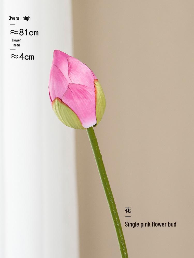 Искусственная композиция из цветка лотоса и листьев с коробочкой - Украшение в новом китайском стиле или реквизит для фотосъемки для гостиной