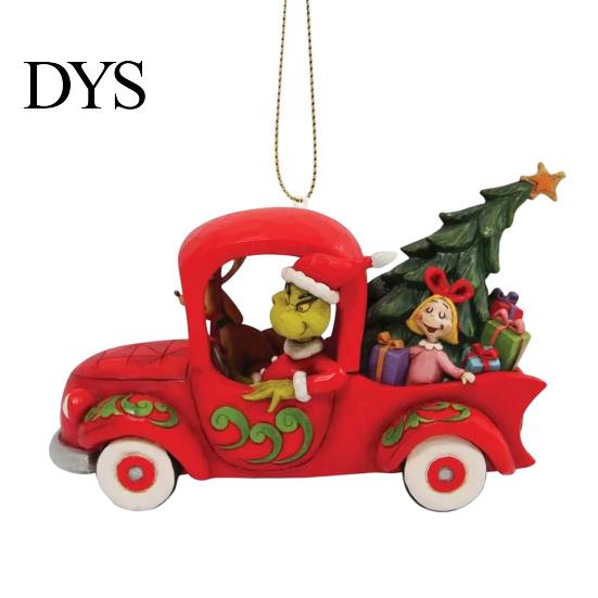Christmas Tree Ornaments Green Elf Red Car Ornament, Acrylic Hanging Decor Holiday Party Supplies for Mirror, Funny Pendant, Home Decoration Favors