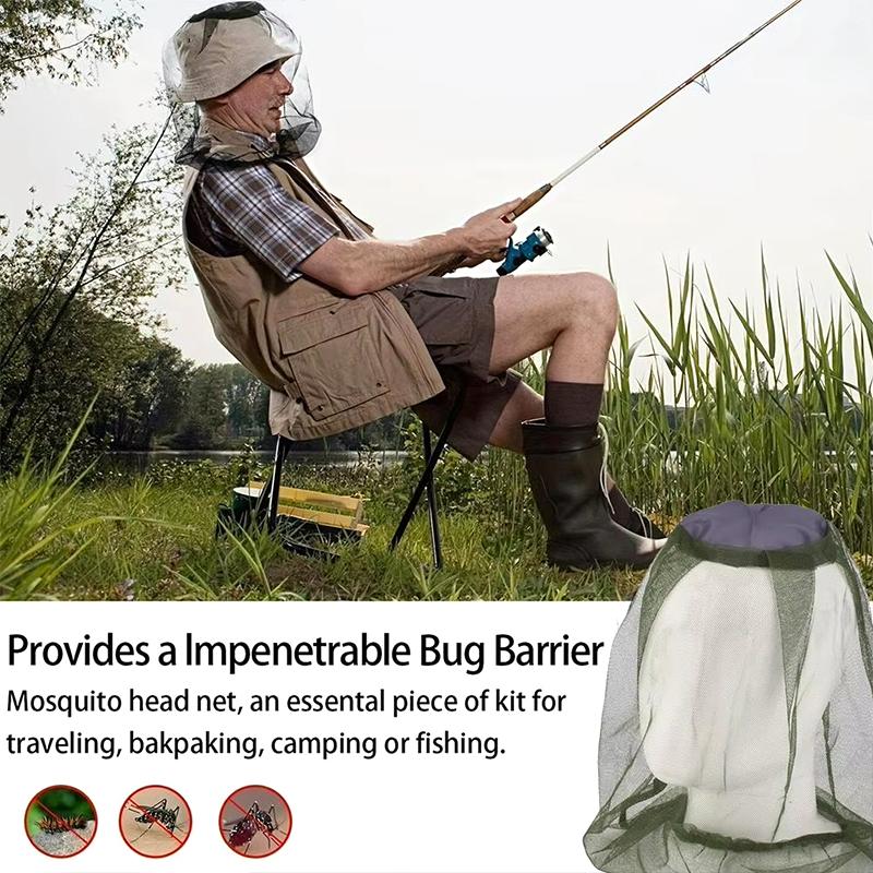 Fishing Net Cap For Hiking Fishing Anti Mosquito Outdoor Beekeeping Hood Insect-proof Camping Cap