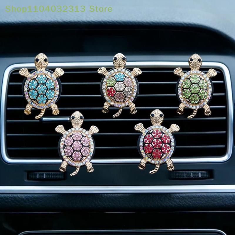 petiteCute Cartoon Turtle Perfume Clip Car Vent Freshener Clip Unique Animal Scent for Car Interior Air Outlet Decoration