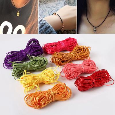 DIY 1 mm/1,5 mm/2 mm gewachste Kordel, gewachstes Garn, Handstricken, bunt, 1 Packung, hochwertiges Handwerk für Halsketten, Armbänder, Schmuckzubehör