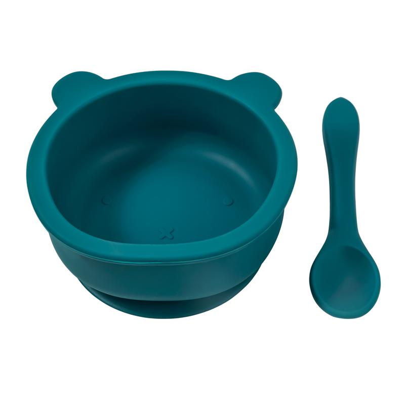 

Оптовая продажа детской силиконовой посуды 100% пищевая детская силиконовая ложка на присоске миска для кормления в форме детского животного тарелка