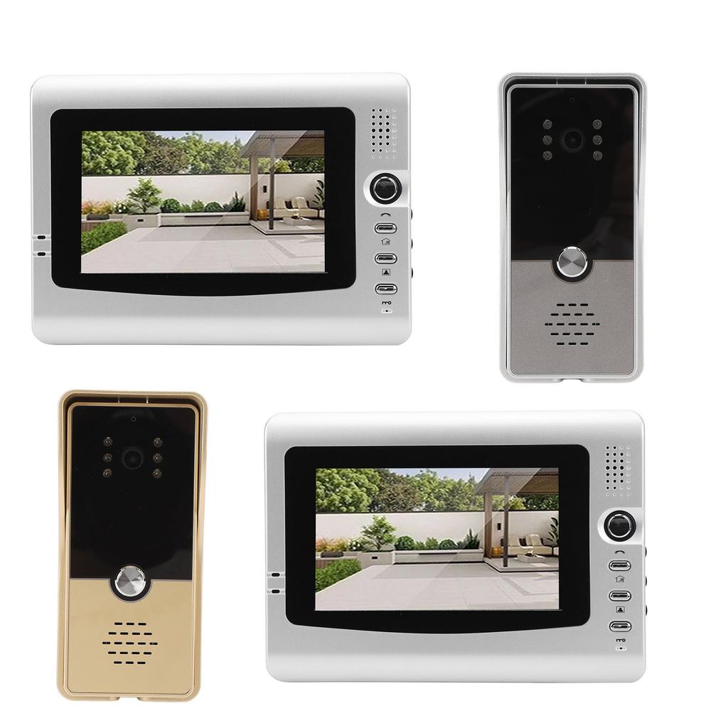 Wired Video Intercom System Smart Infrared Video Doorbell Camera with 7 Inch TFT Color Screen Displa