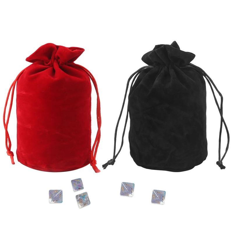 Divination Dice Drawstring Pouch Board Game Tarot Velvet Storage Pouch Dice Bag