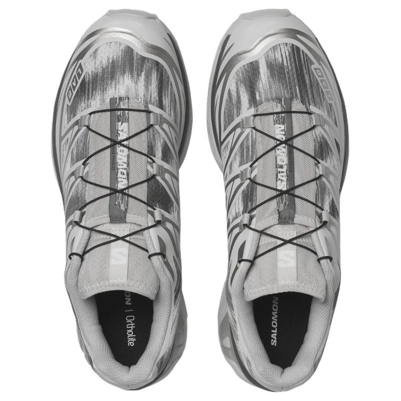 SALOMON XT 6 Cushioning, Wear Resistant Low Top Casual Running Shoes Unisex Silver Gray Sneakers 478760