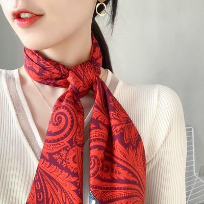 Neues Sommer Cashewblumen Design  Großer quadratischer Schal  Vielseitiger Schal  Atmungsaktiver und sonnendichter dünner Seidenschal