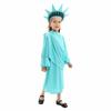 Déguisement Statue de la Liberté pour Enfants pour le Jour de l'Indépendance Filles Ensemble Robe Deluxe avec Couronne Torche & Cape pour le 4 Juillet