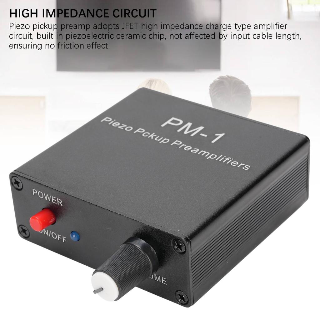 Piezo Manyetik Ön Amfi Yükseltici Kompakt Yüzeye Montaj Şarj Edilebilir Gitar Manyetiği Ön Amfisi Düşük