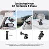 Neewer Vacuum Suction Cup Mount 3-inch Ball Head Magic Arm Smartphone and Action Camera Adapter Aluminum Quick Release Car Mount with 1/4" and 3/8"