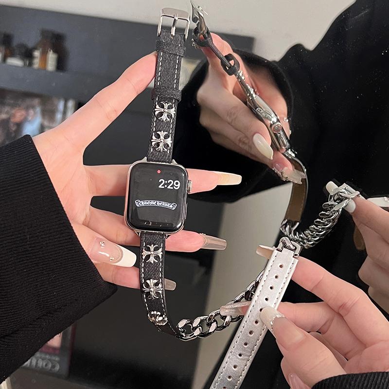 For Apple Watch 10 46mm/Ultra 2/Ultra 49mm/9 8 7 45mm/SE (2023) SE (2022) SE 6 5 4 44mm/3 2 1 42mm Watch Band Double Loop Style