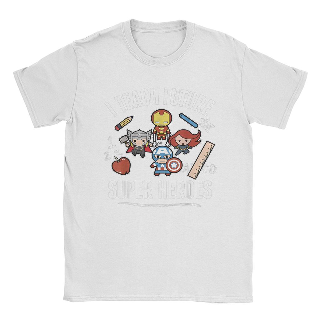 Avengers I Teach Super Heroes T-Shirt for Men Cute Funny Novelty Pure Cotton Tees Crew Neck Short Sleeve T Shirt 6XL merchandise