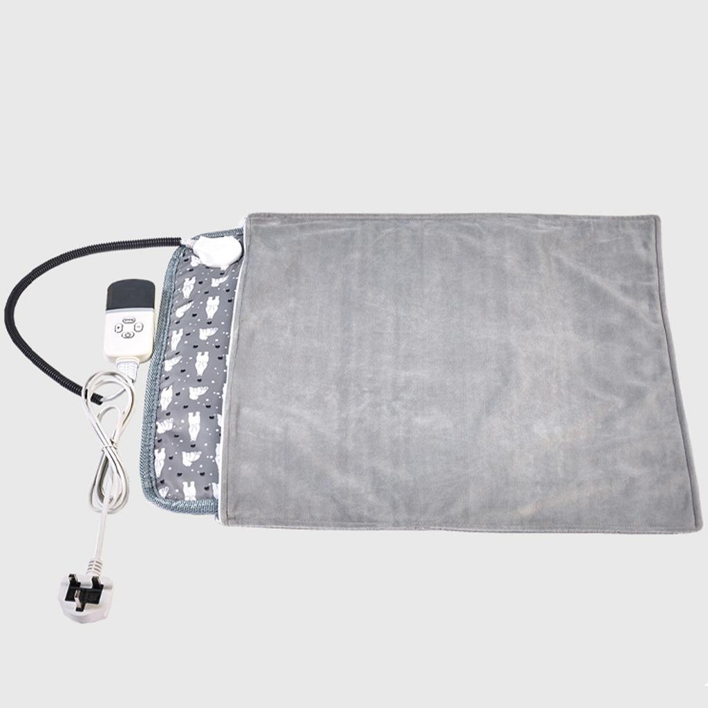 Electric Pet Heating Pad 45x45cm Adjustable Temperature 4 Timer Settings Water Proof Heated Pet Bed with Anti Bite PVC