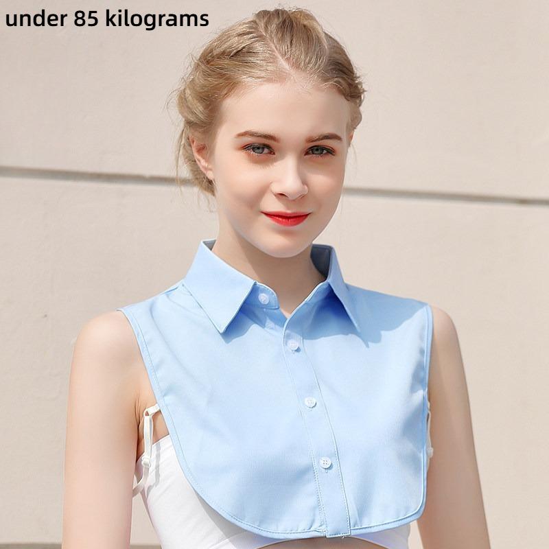 3pcs Multifunctional Professional Style Shirt with Fake Collar,Square Collar Suitable for Graduation Ceremony with Formal Cloths