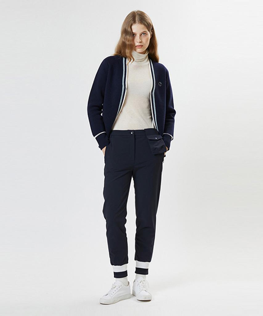 AVEN Side Color Line Jogger Pants Navy
