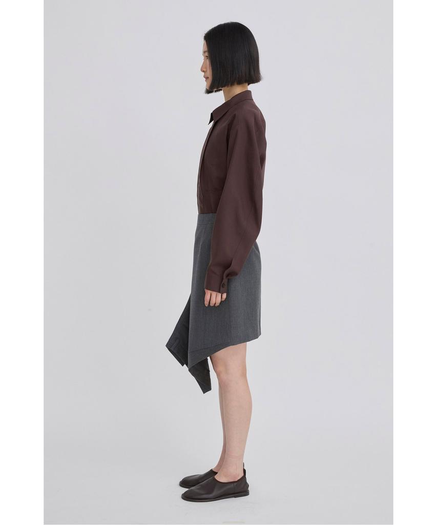 Recorde Asymmetrical Panel Draped Skirt Rqkam26536Gyx