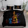 Guitar On Fire Abstract Duvet Cover Set UK Single Double Queen US Twin Full King Size Bed Linen Set