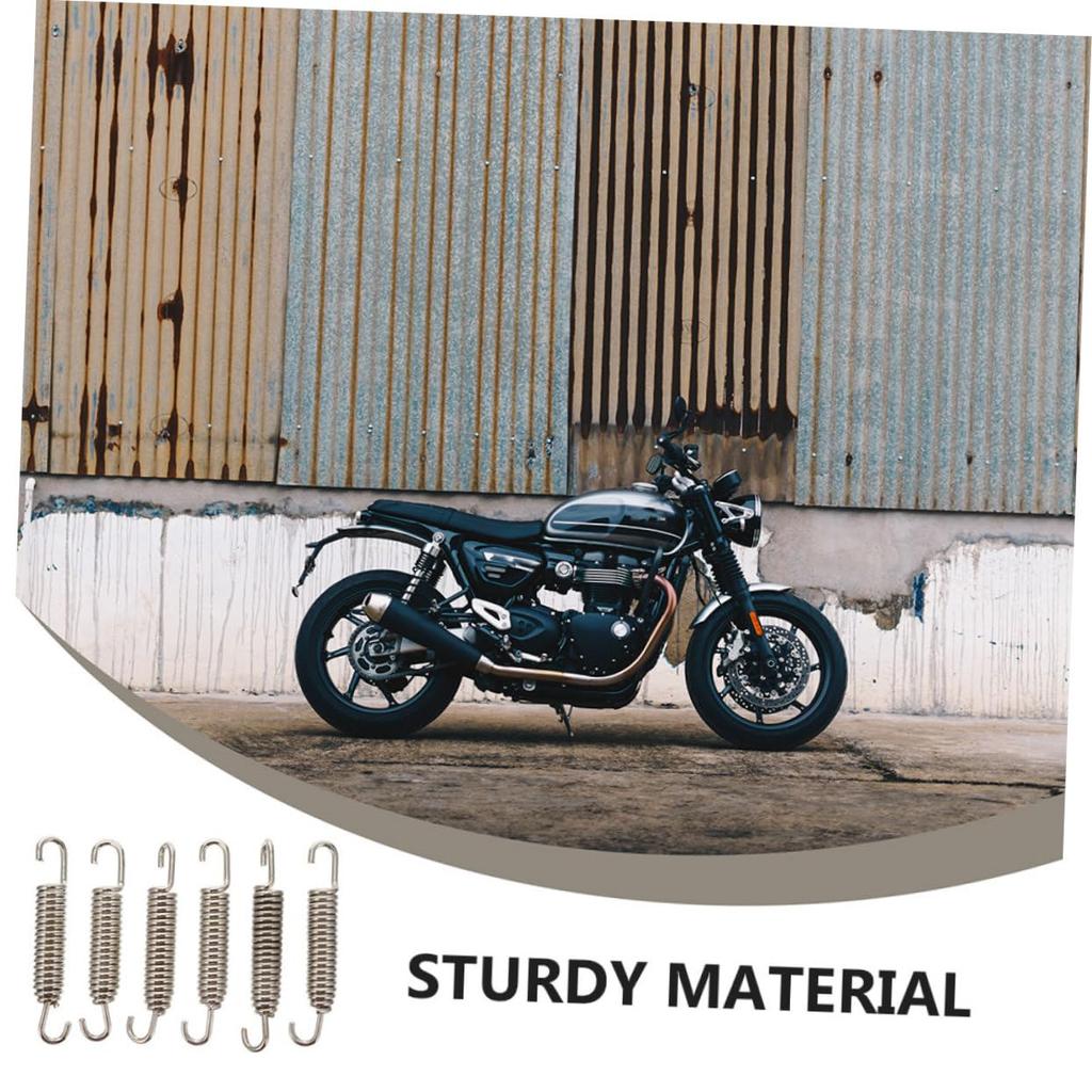 ZUNOXAZ 8pcs Motorcycle Stainless Steel Exhaust Pipe Spring Muffler Replacement