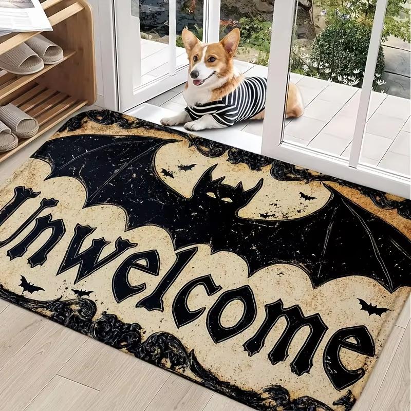 Halloween Crystal Velvet Carpet Bathroom Absorbent Kitchen Quick-Dry Wear-resistant Floor Mat Home Decoration