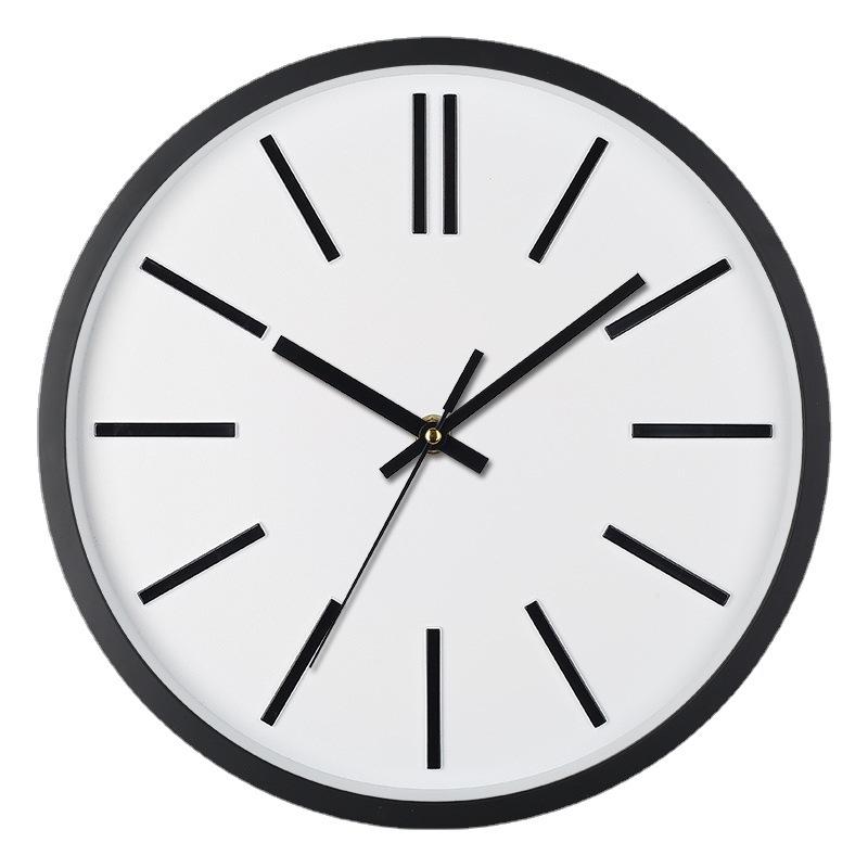 12 Inch 30CM Silent Wall Clock, Creative and Fashionable, Three-dimensional Digital Minimalist Clock for Home Living Room