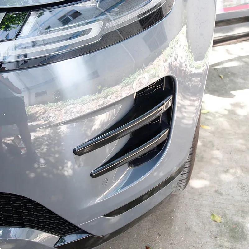 ABS Black Car Rose Gold Front Fog Lamp Frame Trim Exterior Decoration Accessories For Land Rover Range Rover Evoque L551 -20