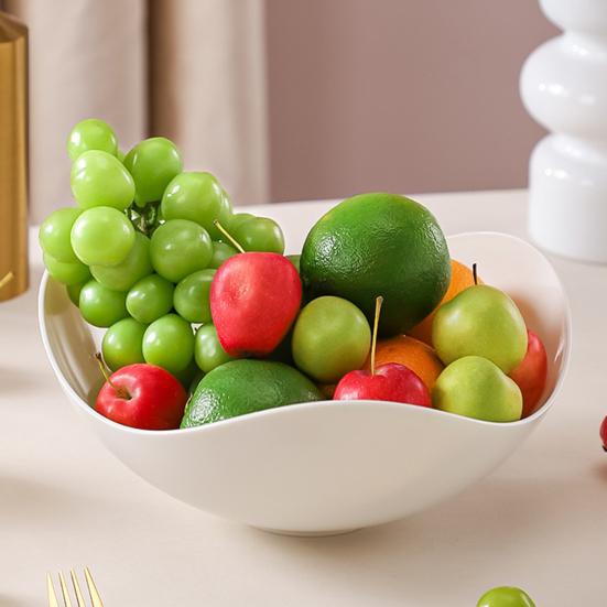 Plastic Salad Bowl Fruit Basket Large Capacity Serving Tray for Snacks Candy Nut Multipurpose Storage Basket for Living Room Kitchen Party