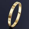Stainless Steel Titanium Colorfast Women's Luxury European-American Starry Rhinestone Bracelet