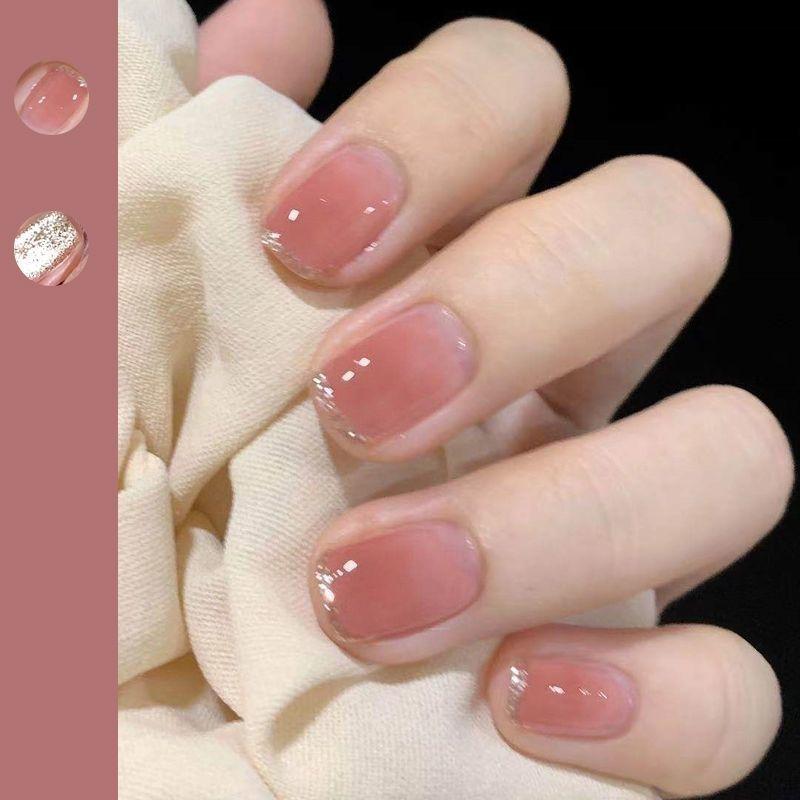 Peelable Odorless Water-based Nail Polish - Quick-drying, No-bake, Ice-clear Solid Nude Color for Students