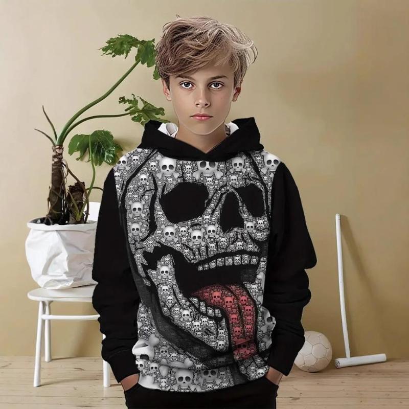 Hoodies Sweatshirts Boys Men's Children's Cartoon Printed Hoodie Comfortable Smooth Versatile Top