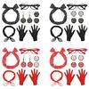 Foldable 3 In 1 Cosplay Set Including Dot Earrings Headband And Themed Character Glasses