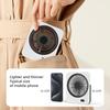 Silent Mini Desktop Fan with Digital Display 5 Speed Wind USB Rechargeable Portable Fan Low-noise Brushless Motor Foldable Fan