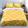 Yellow and White Plaid. Bedding Sets Duvet Cover Sets Duvet Covers Pillowcases(1 * Duvet Cover 2 * Pillowcases Without Duvet Insert)